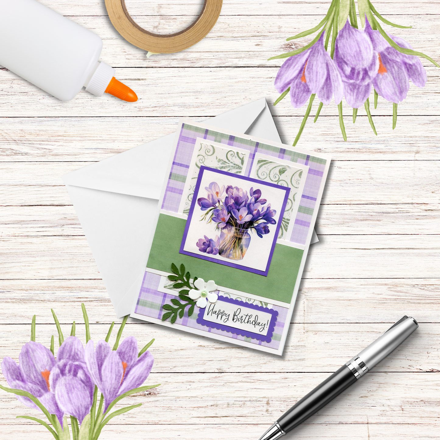 Potted Crocus Cardmaking Kit