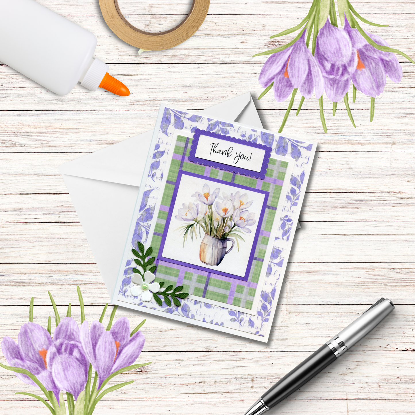 Potted Crocus Cardmaking Kit