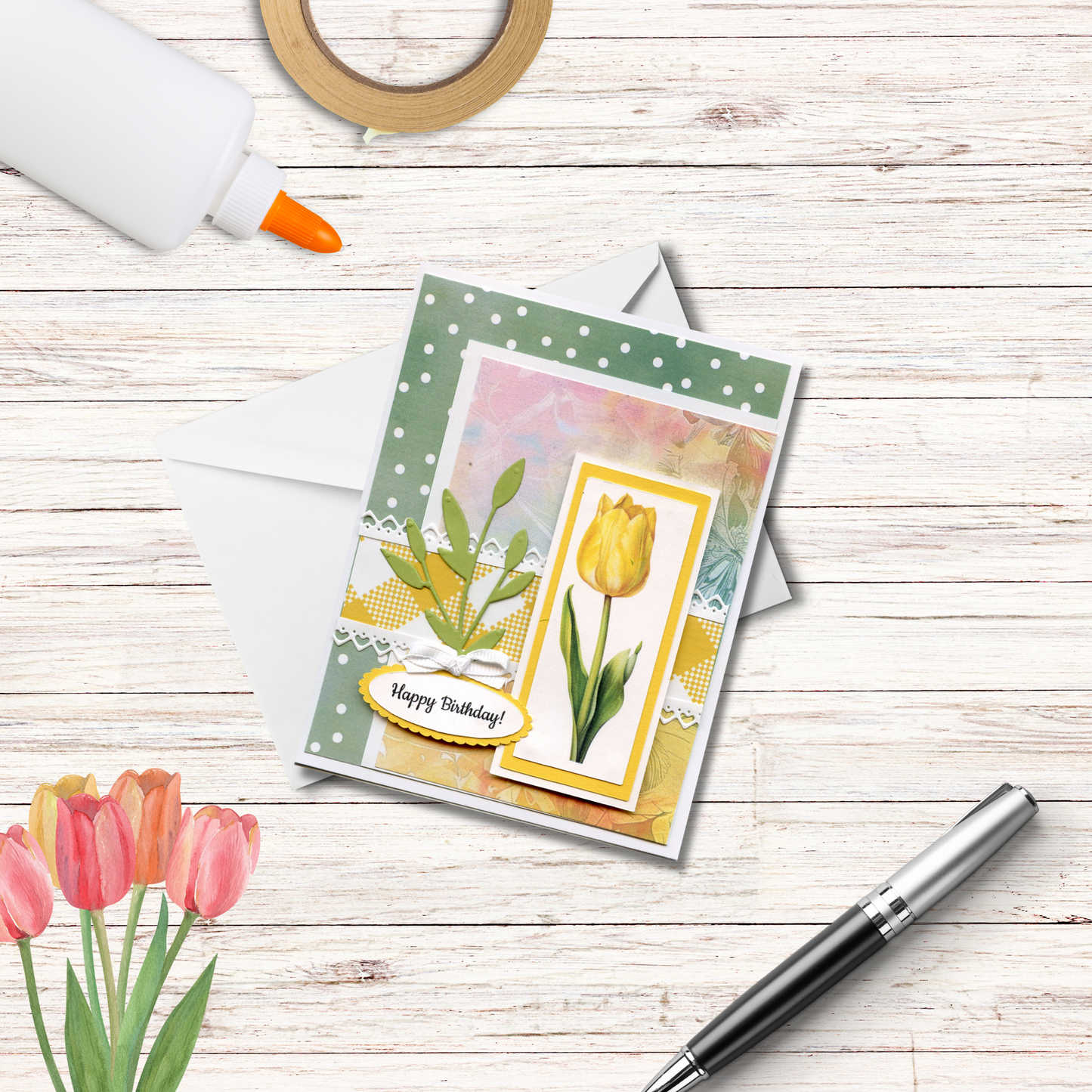Cardmaking Kit Tulips In Bloom