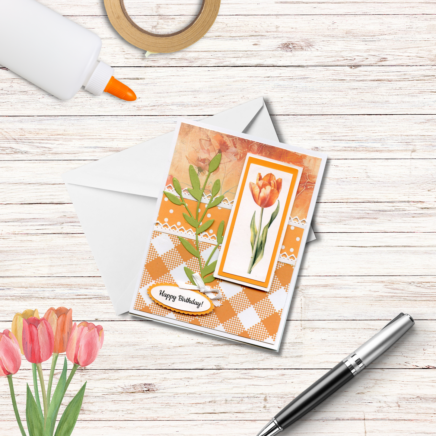 Cardmaking Kit Tulips In Bloom