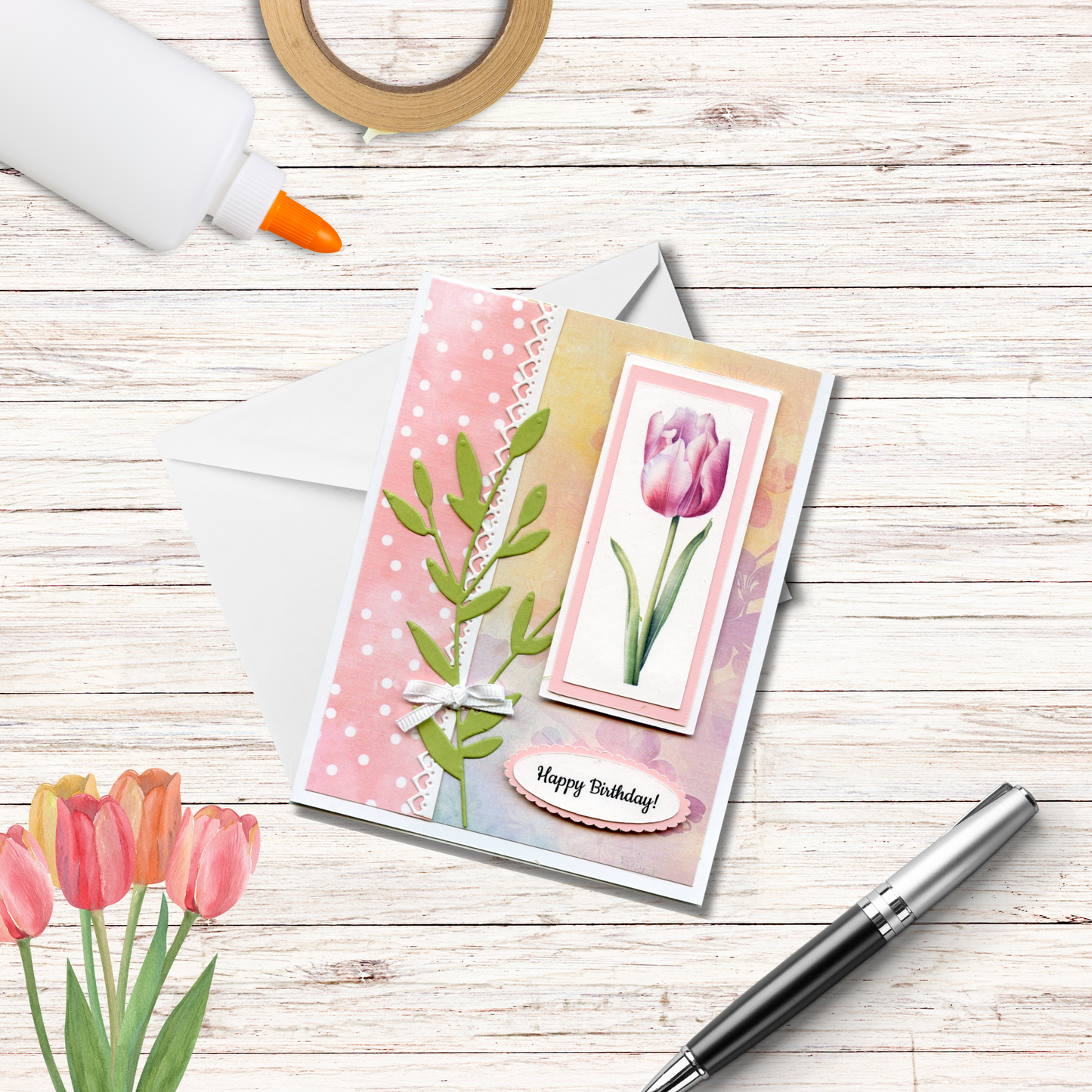Cardmaking Kit Tulips In Bloom