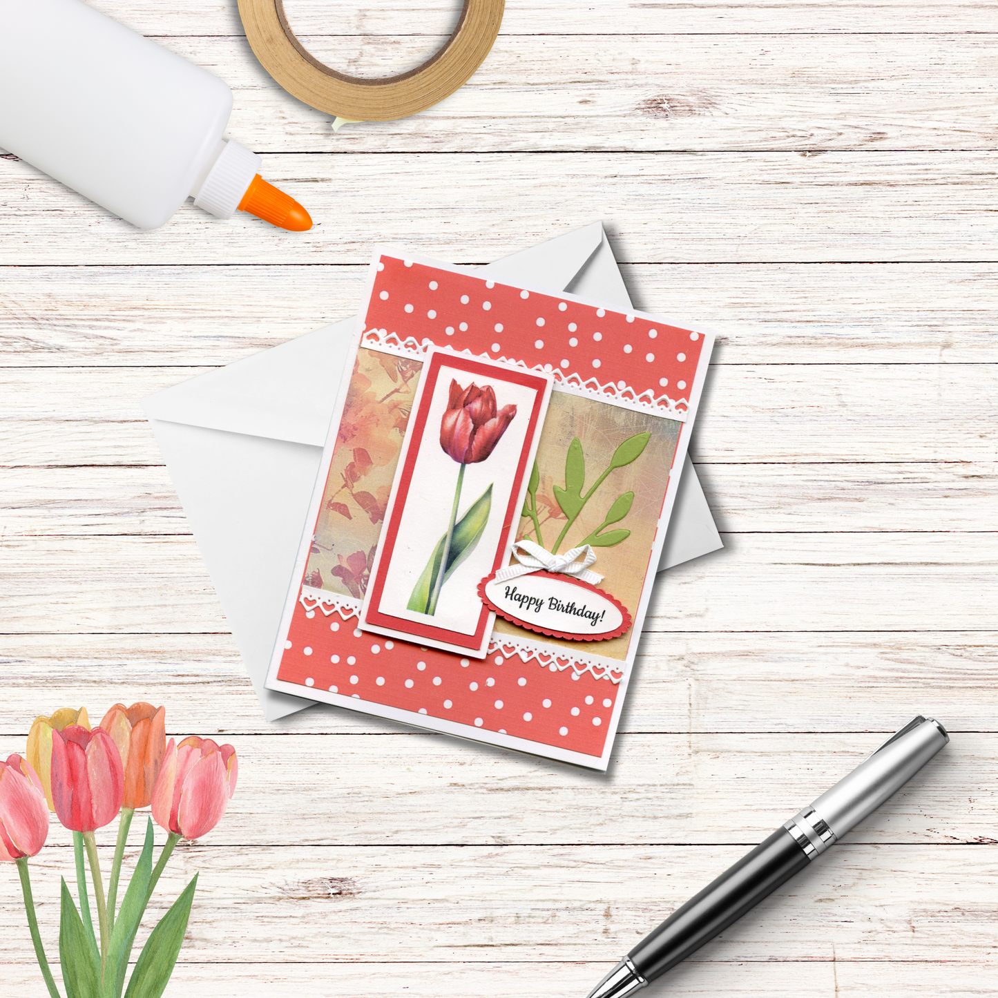 Cardmaking Kit Tulips In Bloom