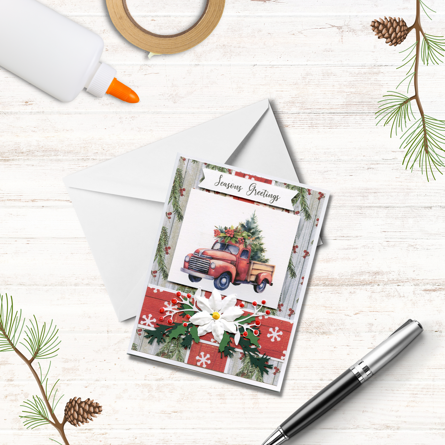 Christmas Trucks Cardmaking Kit