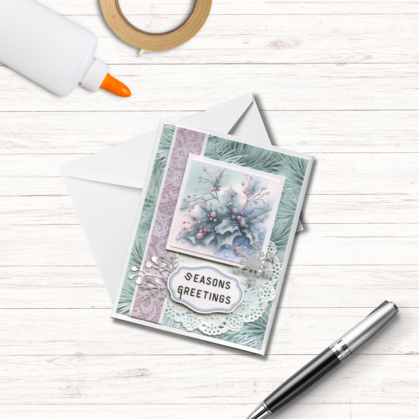 Pastel Christmas Card Making Kit