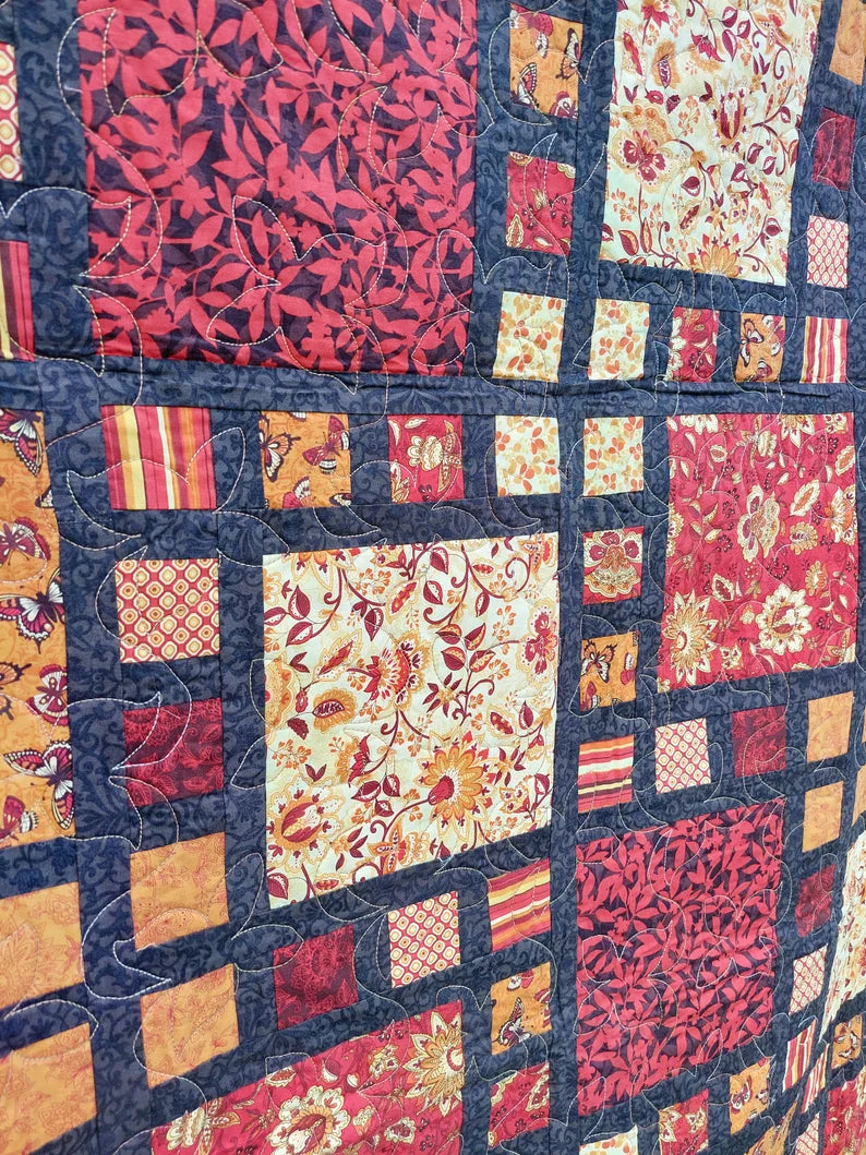 Fall Butterfly Throw Quilt