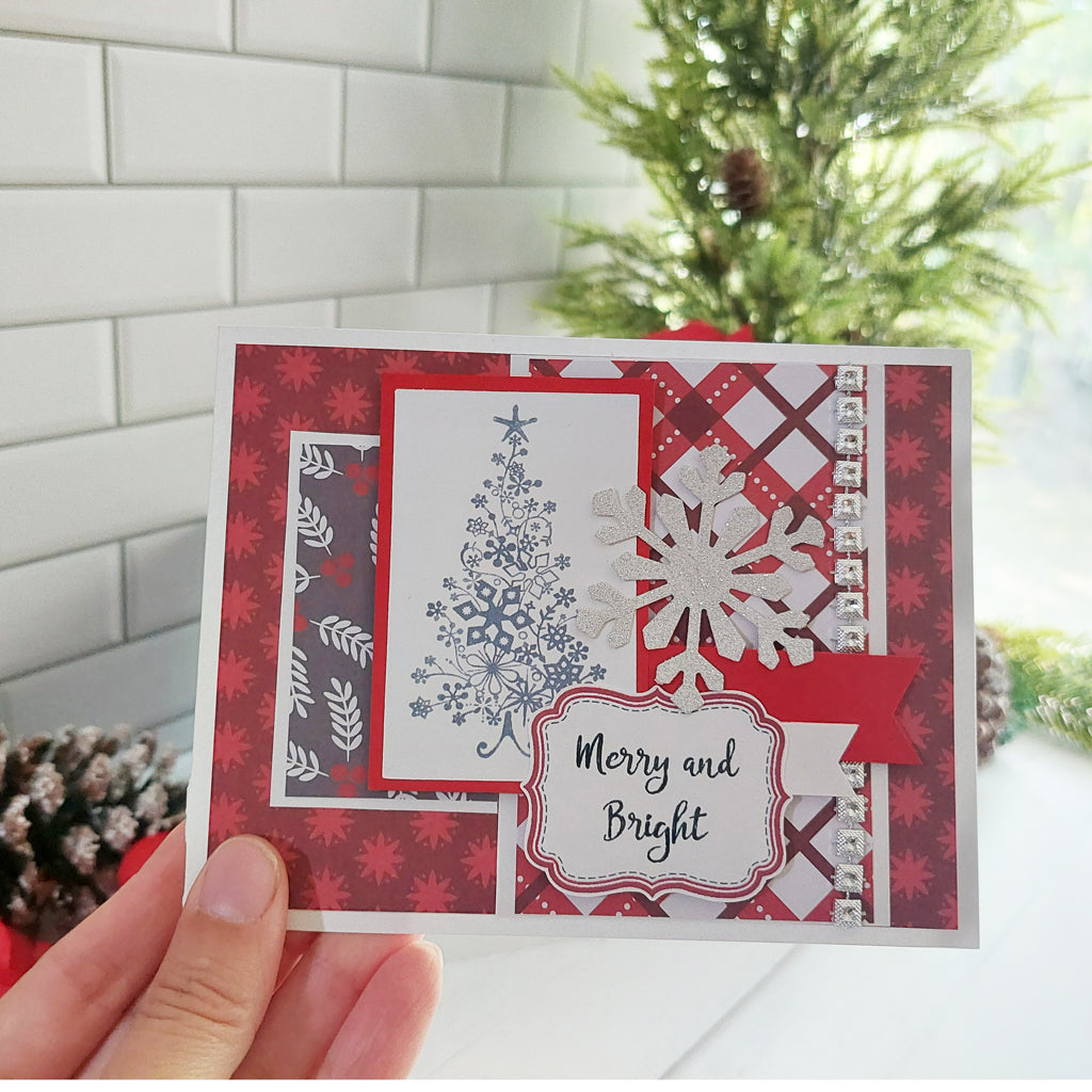 Red and White Christmas Card Set