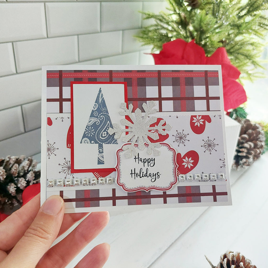 Red and White Christmas Card Set