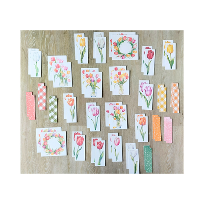 54-Piece Tulip Ephemera Die-Cut Set