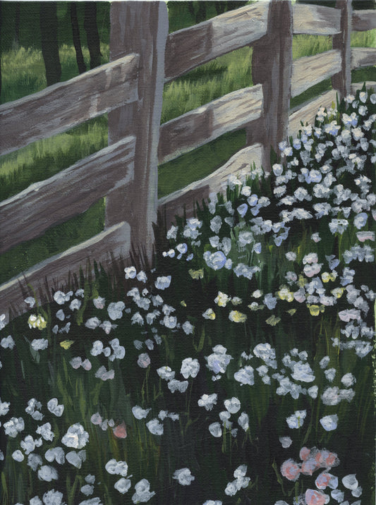 Among the Wild Blooms, Open Edition Print, Signed. Unframed. 8 x 10 inches