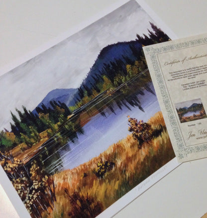 Autumn Foothills, Limited Edition Print, 11 X 14 Signed and Numbered. Unframed.