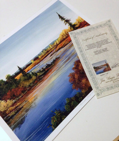 Autumn Splendor, Limited Edition Print, 11 X 14, Signed and Numbered. Unframed.