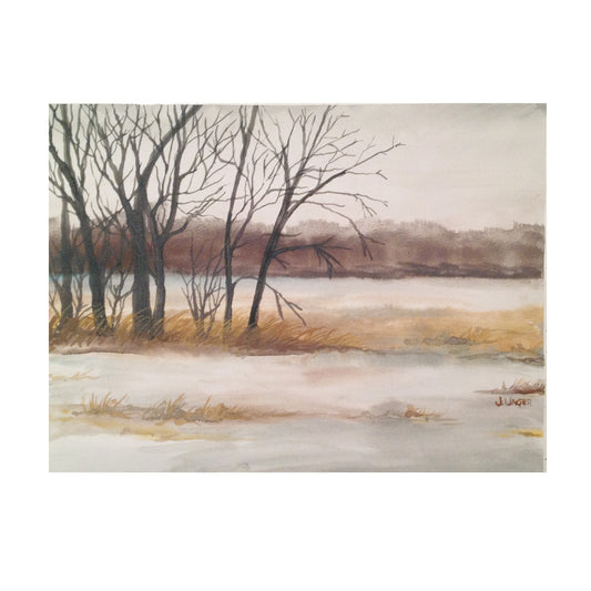 Spring Thaw Original Watercolor Painting 9" x 12"